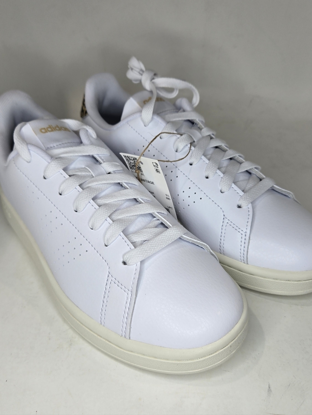 adidas White Advantage Low-Top Sneakers